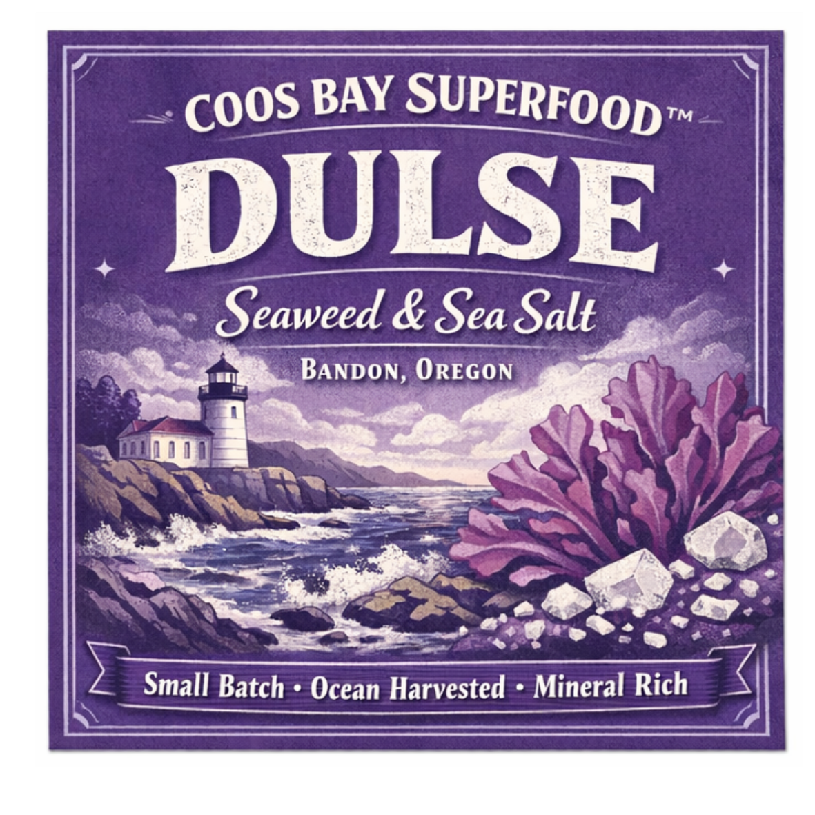 Purple Dulse Seaweed and Sea Salt product label