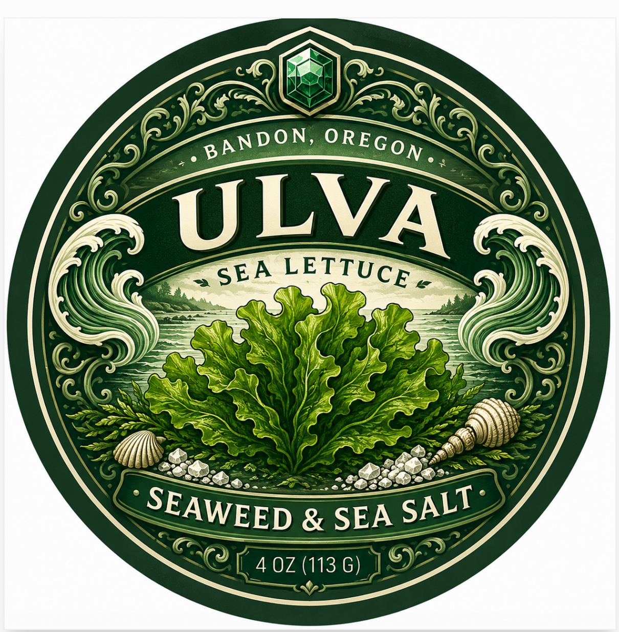 Green Ulva Sea Lettuce product label